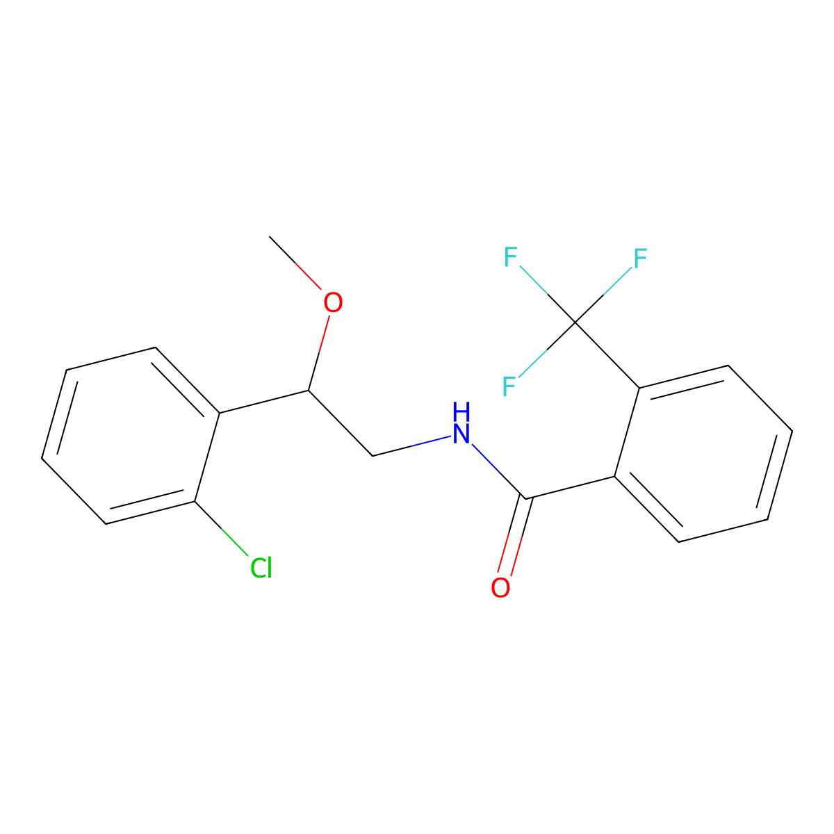 N-[2-(2-chlorophenyl)-2-methoxyethyl]-2-(trifluoromethyl)benzamide molecular structure, CAS 1788559-11-4