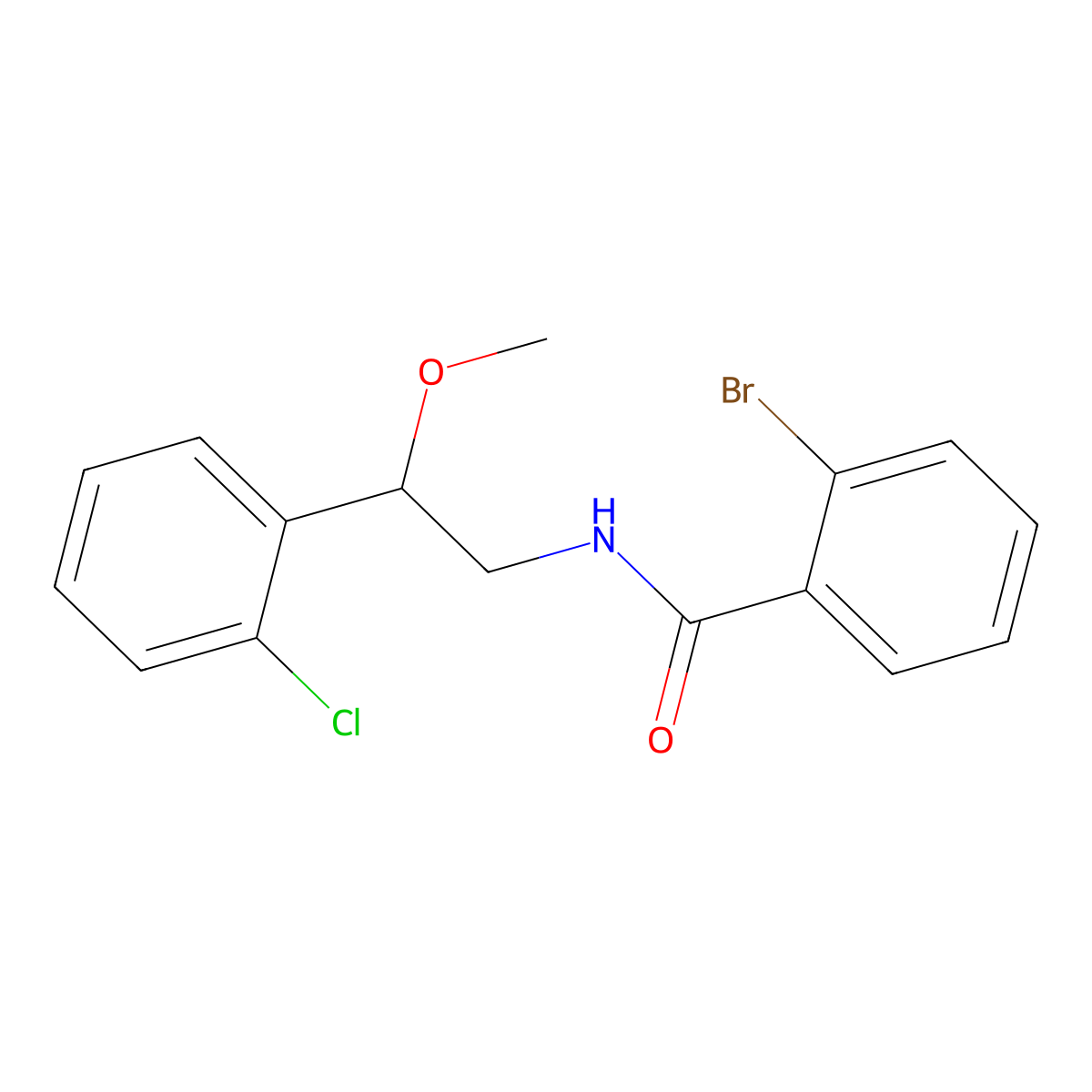2-bromo-N-[2-(2-chlorophenyl)-2-methoxyethyl]benzamide molecular structure, CAS 1788559-16-9