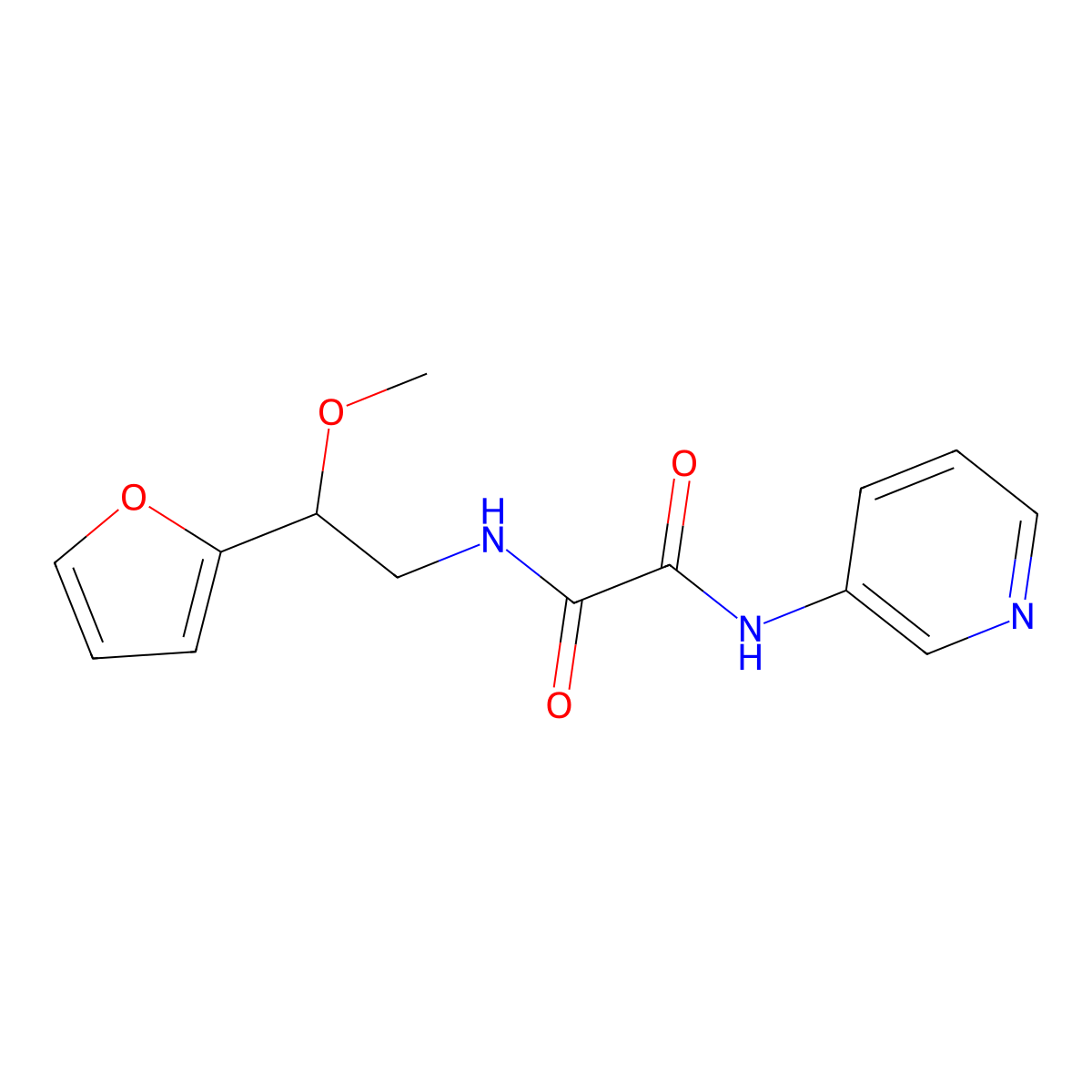 N1-(2-(furan-2-yl)-2-methoxyethyl)-N2-(pyridin-3-yl)oxalamide molecular structure, CAS 1788559-66-9