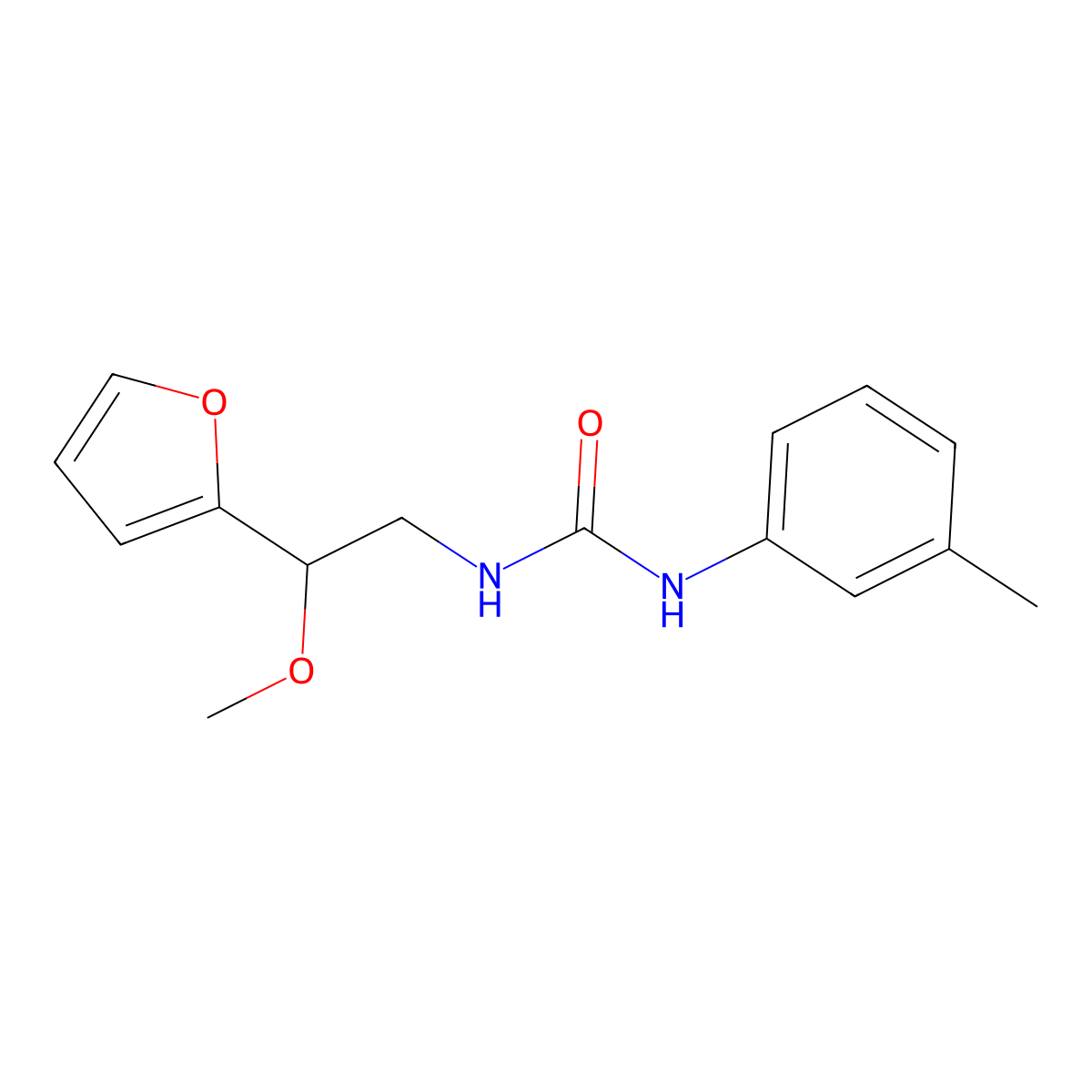 1-(2-(Furan-2-yl)-2-methoxyethyl)-3-(m-tolyl)urea molecular structure, CAS 1788559-72-7
