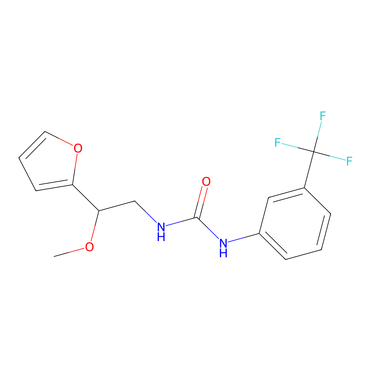 1-(2-(Furan-2-yl)-2-methoxyethyl)-3-(3-(trifluoromethyl)phenyl)urea molecular structure, CAS 1788559-78-3