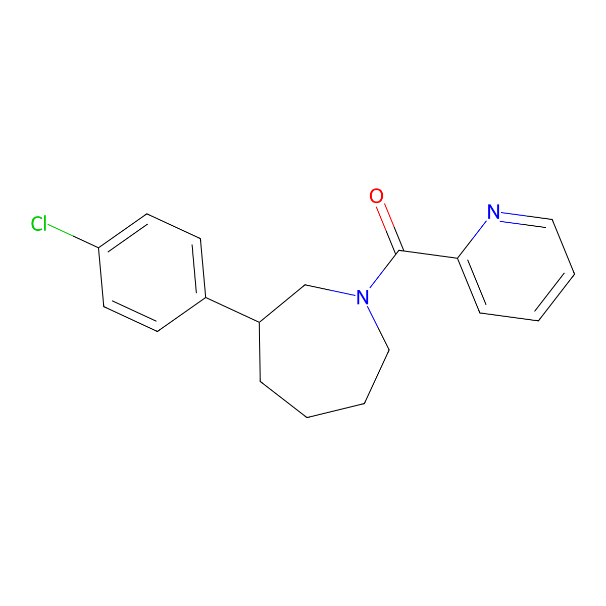 (3-(4-Chlorophenyl)azepan-1-yl)(pyridin-2-yl)methanone molecular structure, CAS 1788560-43-9