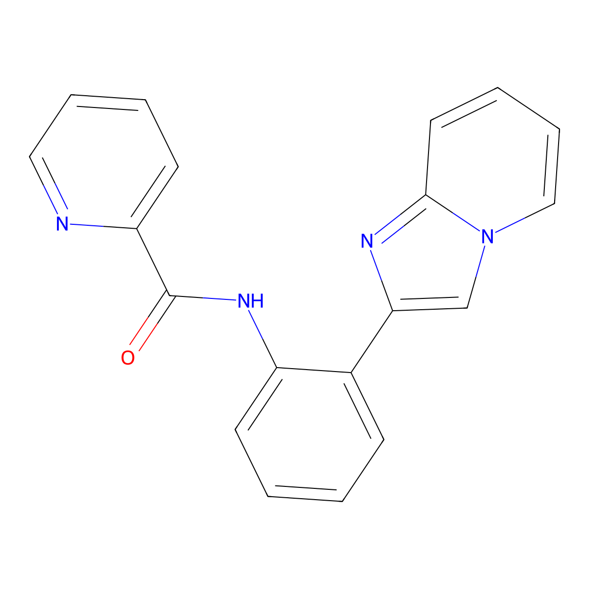 N-(2-(imidazo[1,2-a]pyridin-2-yl)phenyl)picolinamide molecular structure, CAS 1788561-57-8