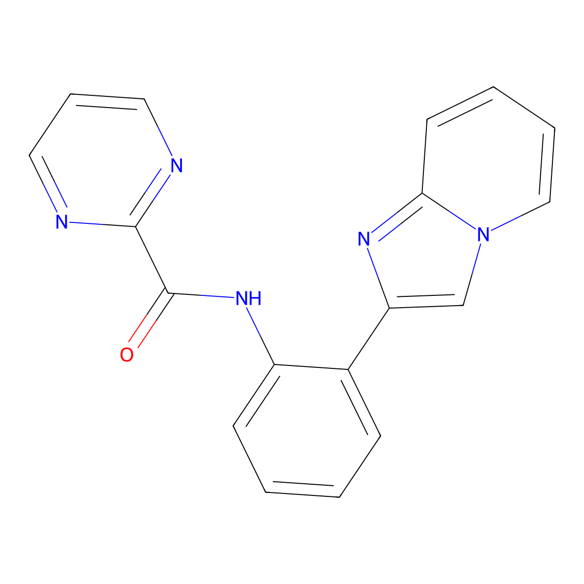 N-(2-(imidazo[1,2-a]pyridin-2-yl)phenyl)pyrimidine-2-carboxamide molecular structure, CAS 1788561-73-8
