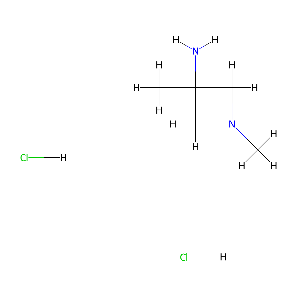 1,3-Dimethylazetidin-3-amine dihydrochloride molecular structure, CAS 1788565-20-7