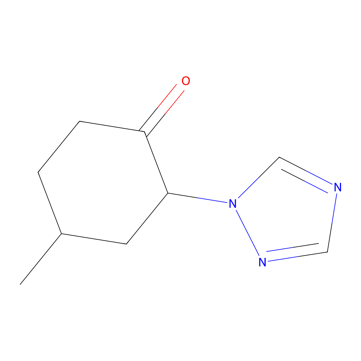 4-methyl-2-(1H-1,2,4-triazol-1-yl)cyclohexan-1-one molecular structure, CAS 1788567-07-6