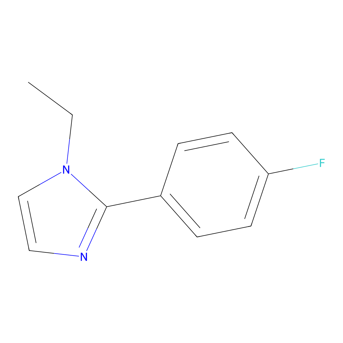 1-ethyl-2-(4-fluorophenyl)-1H-imidazole molecular structure, CAS 1788575-57-4