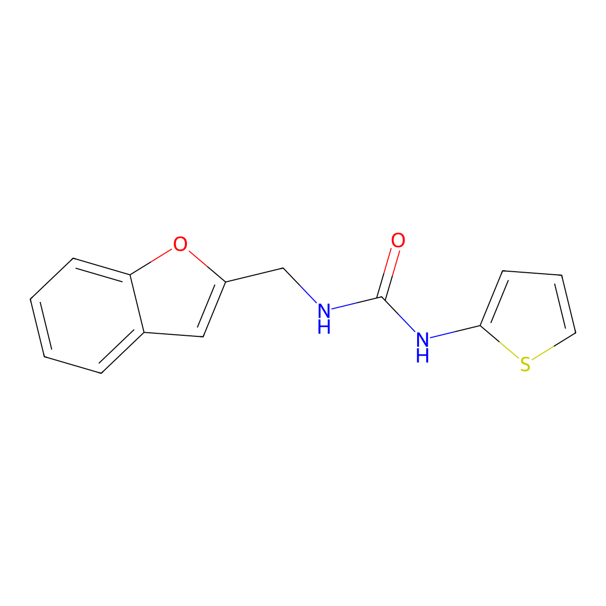 1-[(1-Benzofuran-2-yl)methyl]-3-(thiophen-2-yl)urea molecular structure, CAS 1788577-15-0