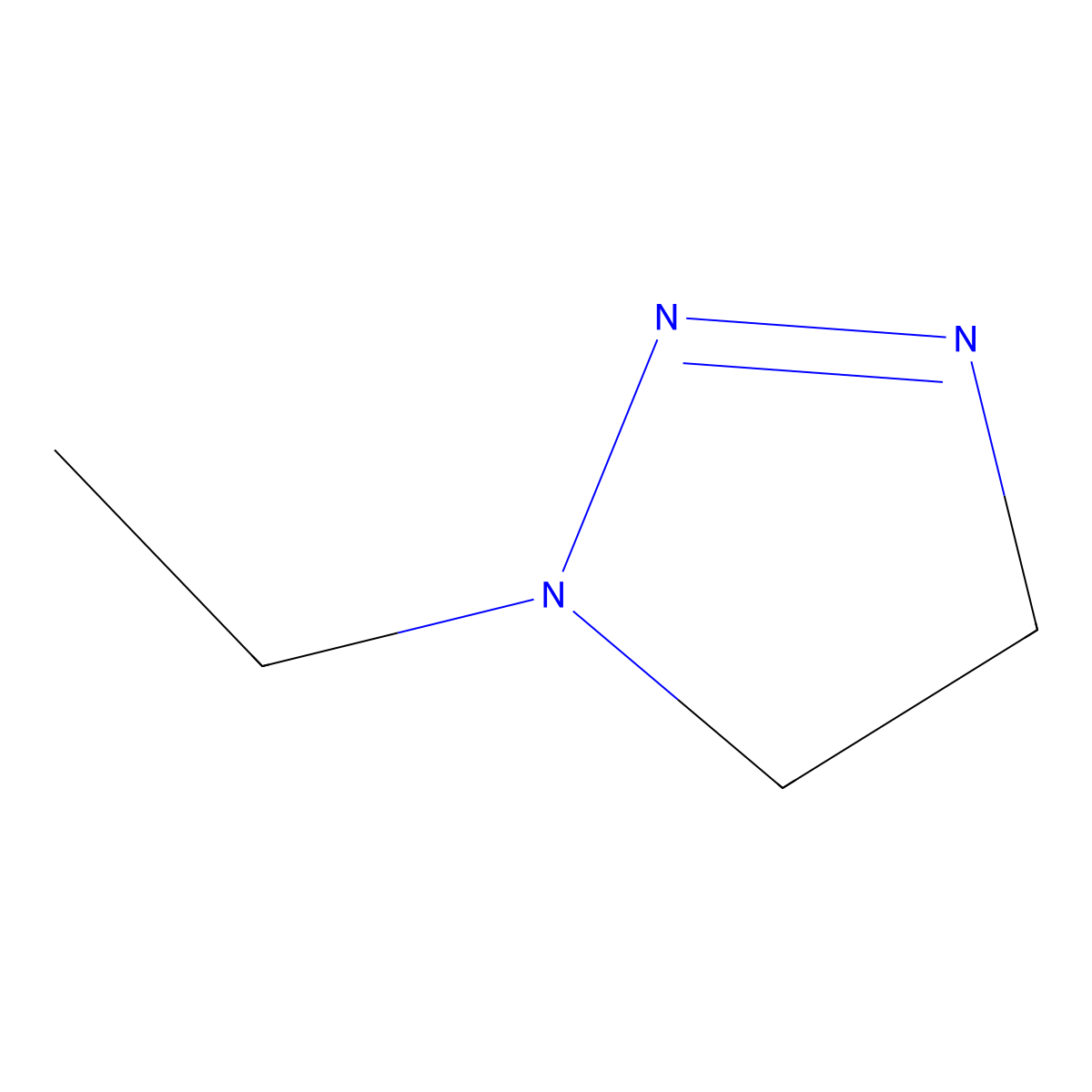 1-Ethyltriazoline molecular structure, CAS 17886-23-6