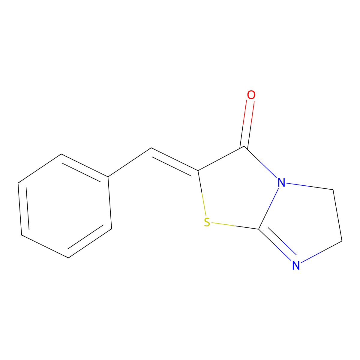 2-Benzylidene-5,6-dihydroimidazo[2,1-b][1,3]thiazol-3-one molecular structure, CAS 17886-71-4