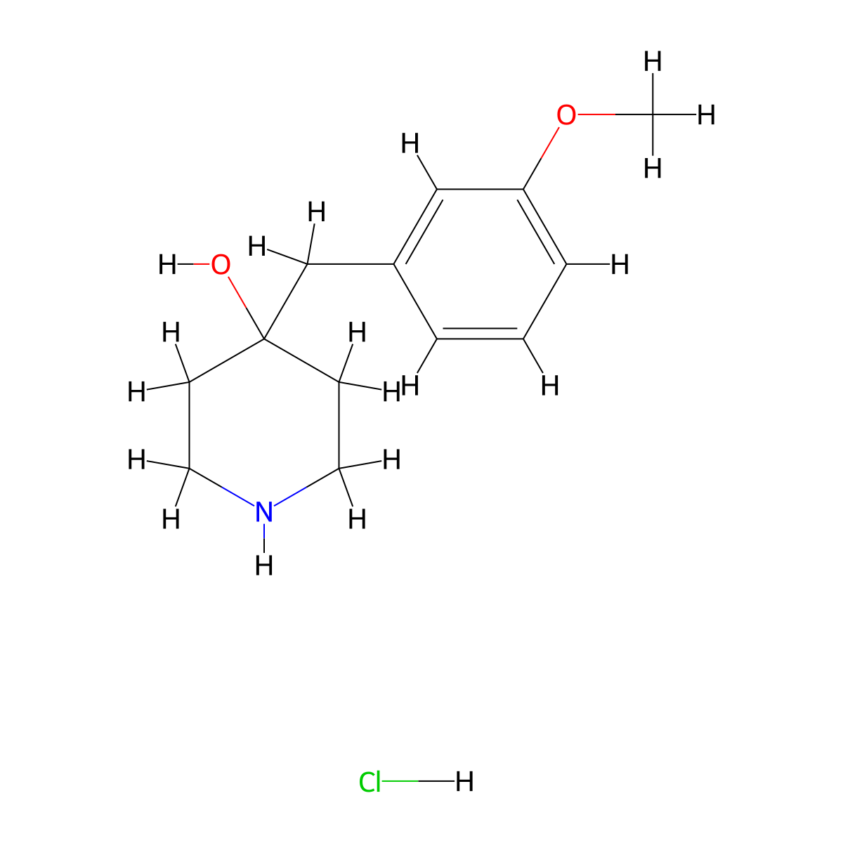 4-[(3-Methoxyphenyl)methyl]piperidin-4-ol hydrochloride molecular structure, CAS 1788624-49-6