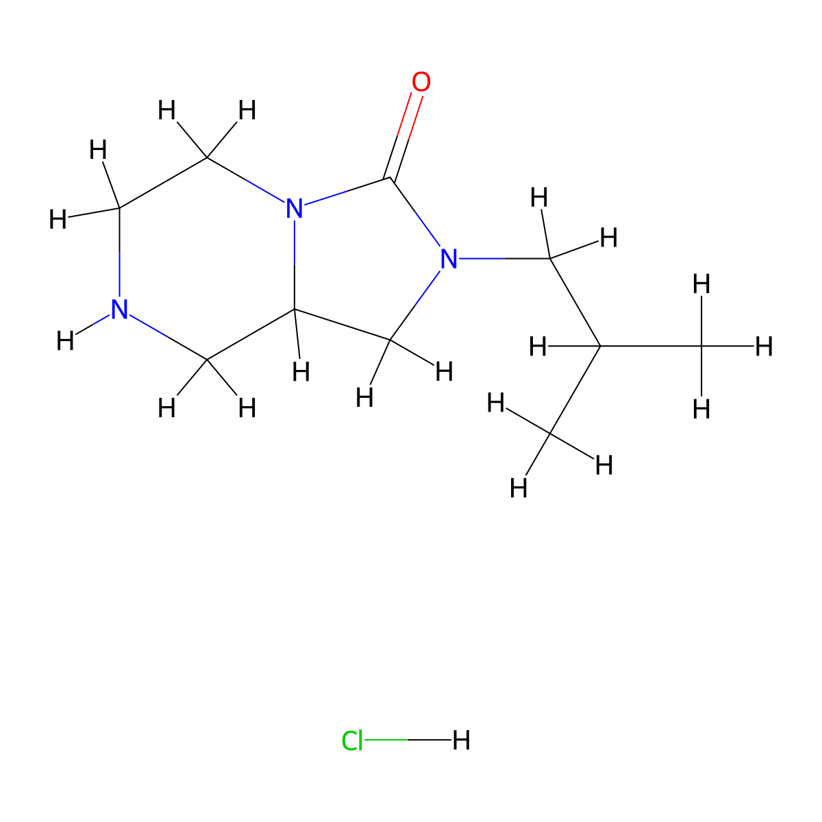 2-(2-Methylpropyl)-octahydroimidazolidino[1,5-a]piperazin-3-one hydrochloride molecular structure, CAS 1788626-12-9