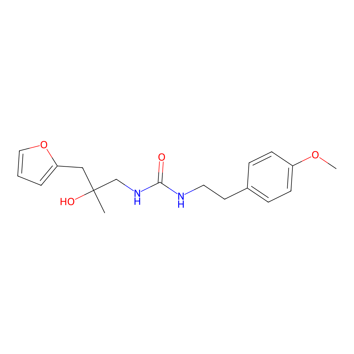 1-(3-(Furan-2-yl)-2-hydroxy-2-methylpropyl)-3-(4-methoxyphenethyl)urea molecular structure, CAS 1788666-87-4