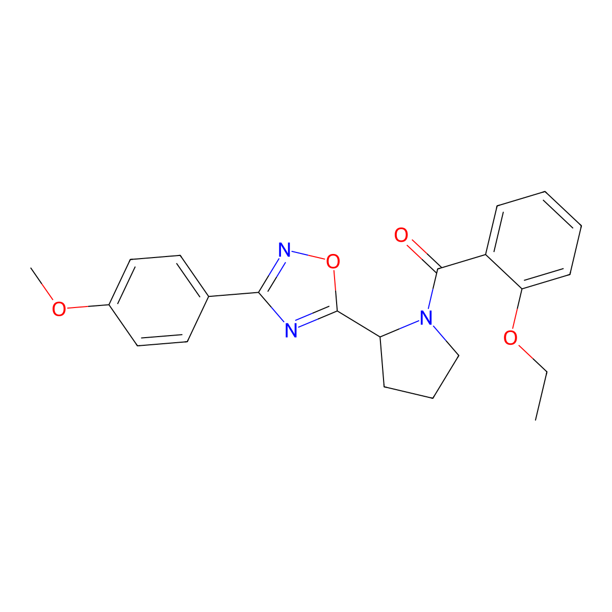 5-[1-(2-Ethoxybenzoyl)pyrrolidin-2-yl]-3-(4-methoxyphenyl)-1,2,4-oxadiazole molecular structure, CAS 1788671-33-9