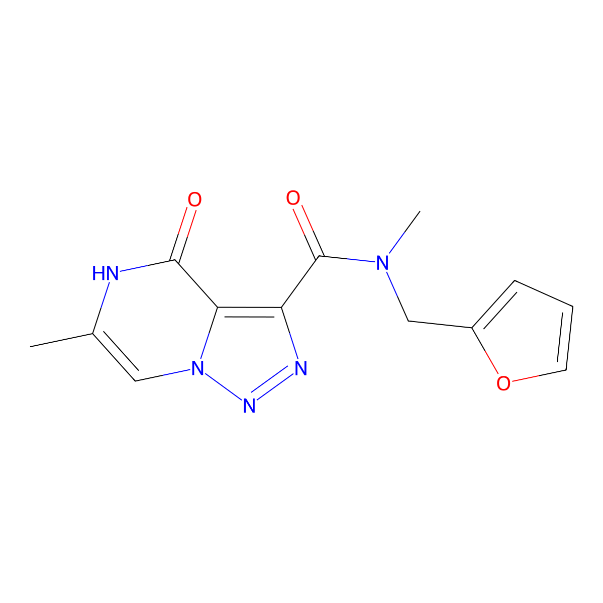 N-(furan-2-ylmethyl)-N,6-dimethyl-4-oxo-4,5-dihydro-[1,2,3]triazolo[1,5-a]pyrazine-3-carboxamide molecular structure, CAS 1788673-13-1