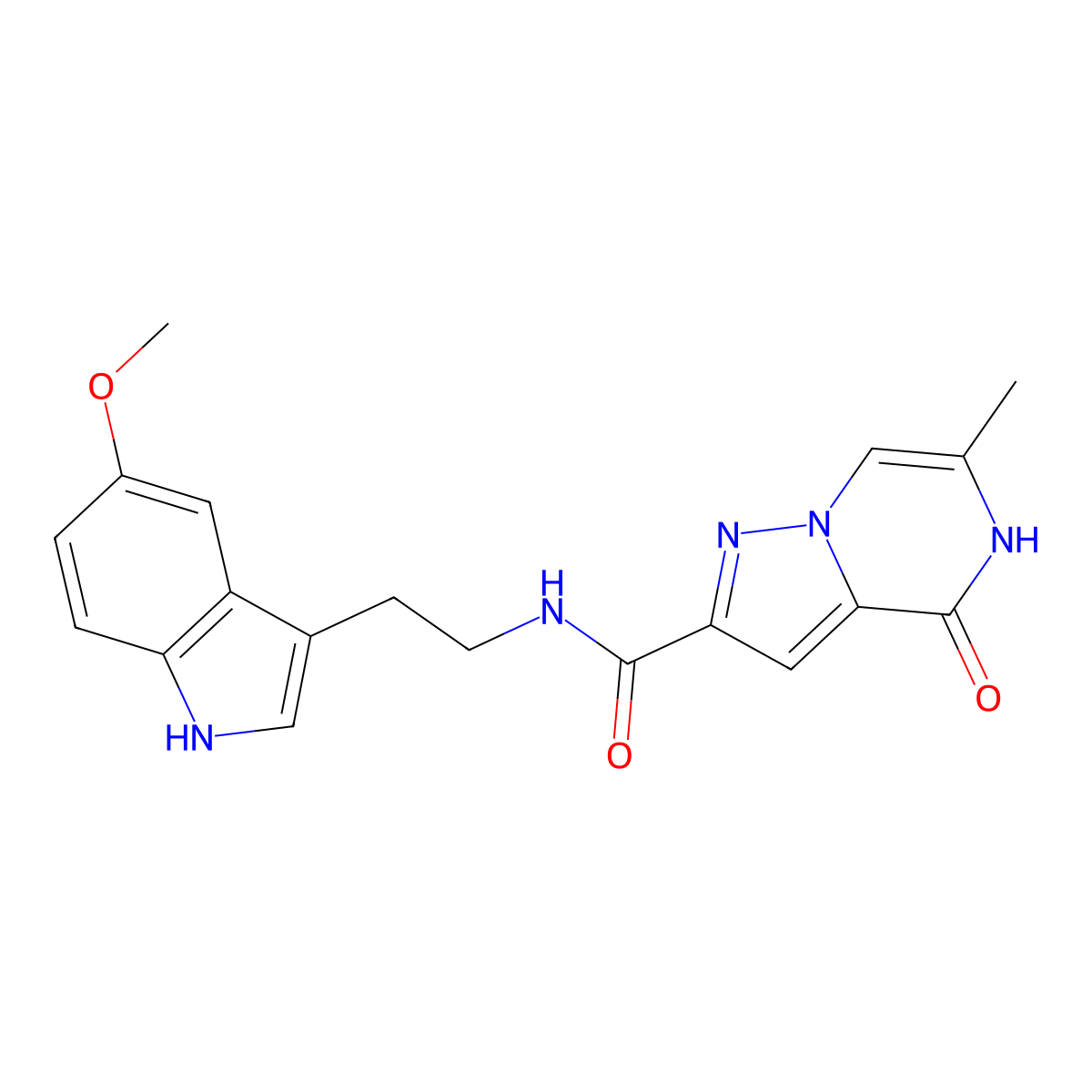 N-(2-(5-methoxy-1H-indol-3-yl)ethyl)-6-methyl-4-oxo-4,5-dihydropyrazolo[1,5-a]pyrazine-2-carboxamide molecular structure, CAS 1788673-60-8