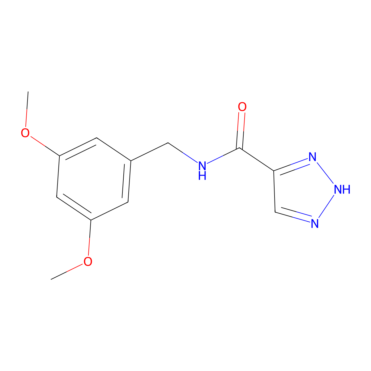 N-(3,5-dimethoxybenzyl)-1H-1,2,3-triazole-5-carboxamide molecular structure, CAS 1788673-86-8