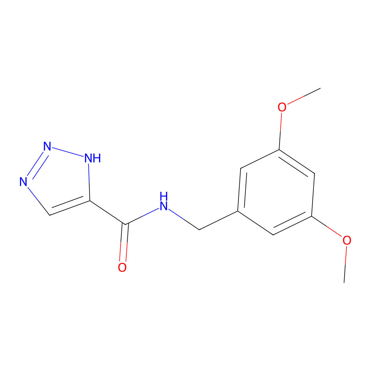 N-(3,5-dimethoxybenzyl)-1H-1,2,3-triazole-5-carboxamide molecular structure, CAS 1788673-86-8