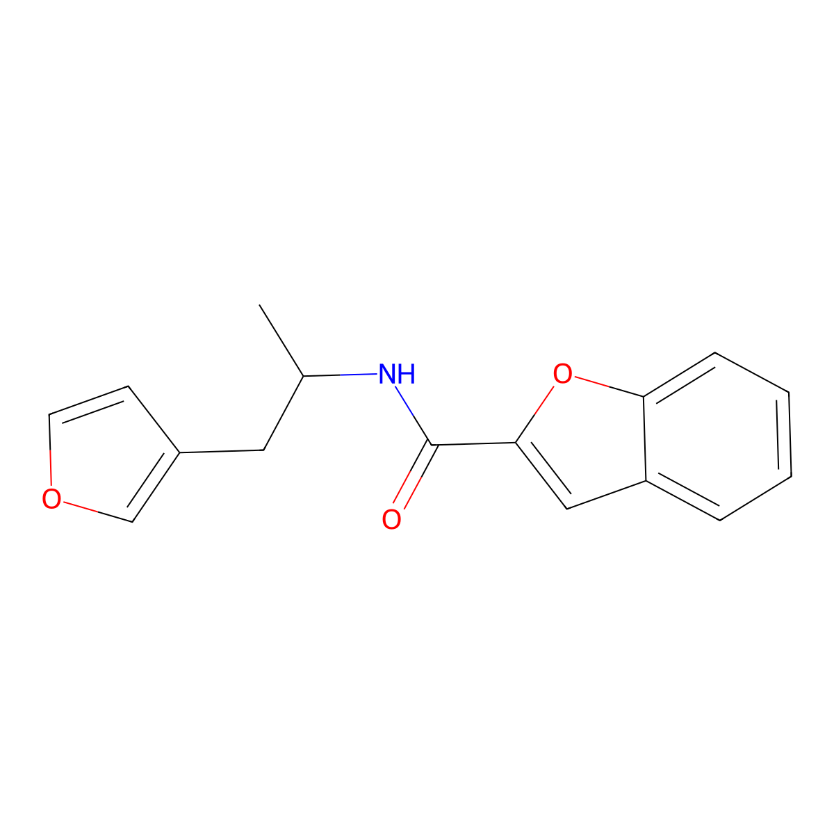 N-(1-(furan-3-yl)propan-2-yl)benzofuran-2-carboxamide molecular structure, CAS 1788674-41-8