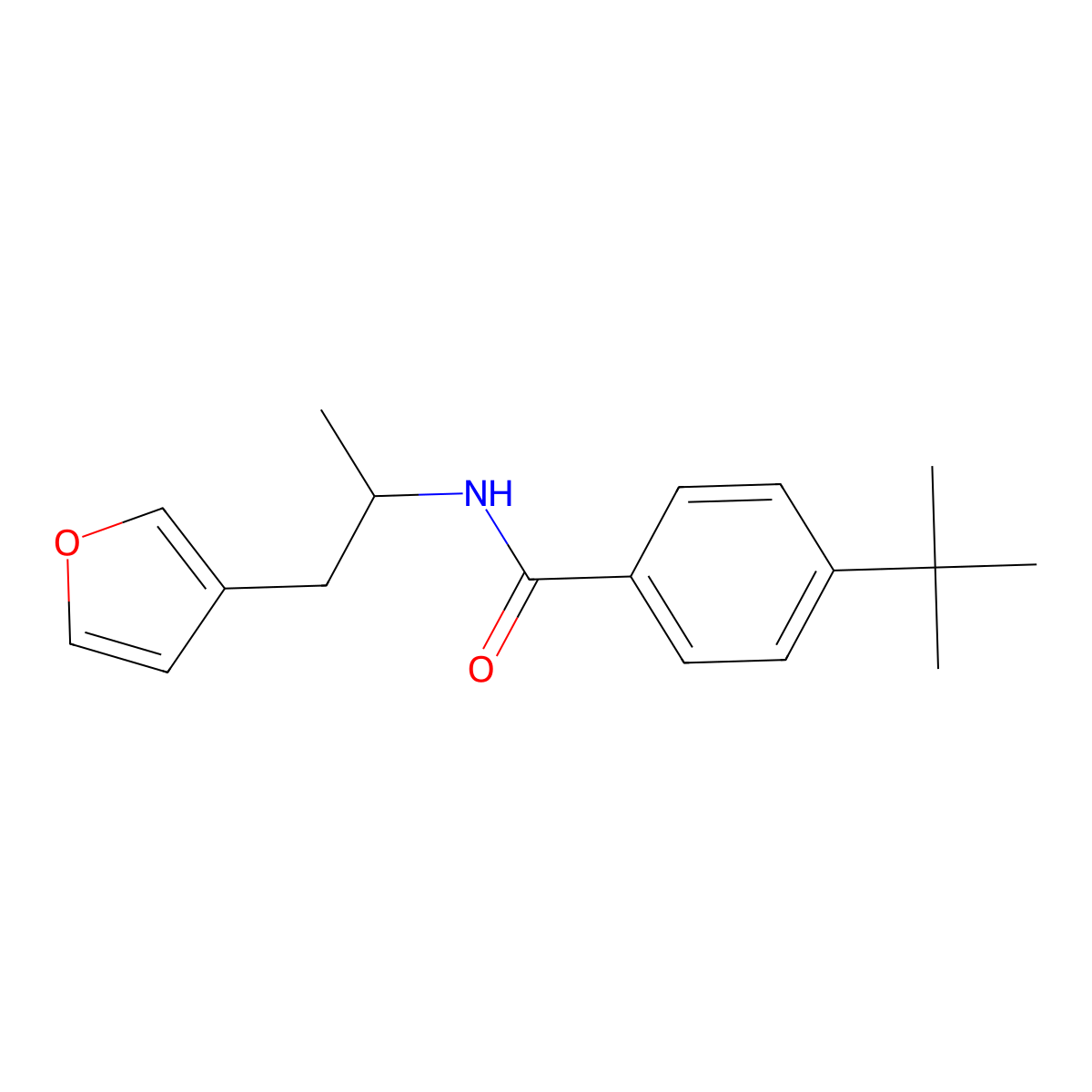 4-tert-butyl-N-[1-(furan-3-yl)propan-2-yl]benzamide molecular structure, CAS 1788674-45-2