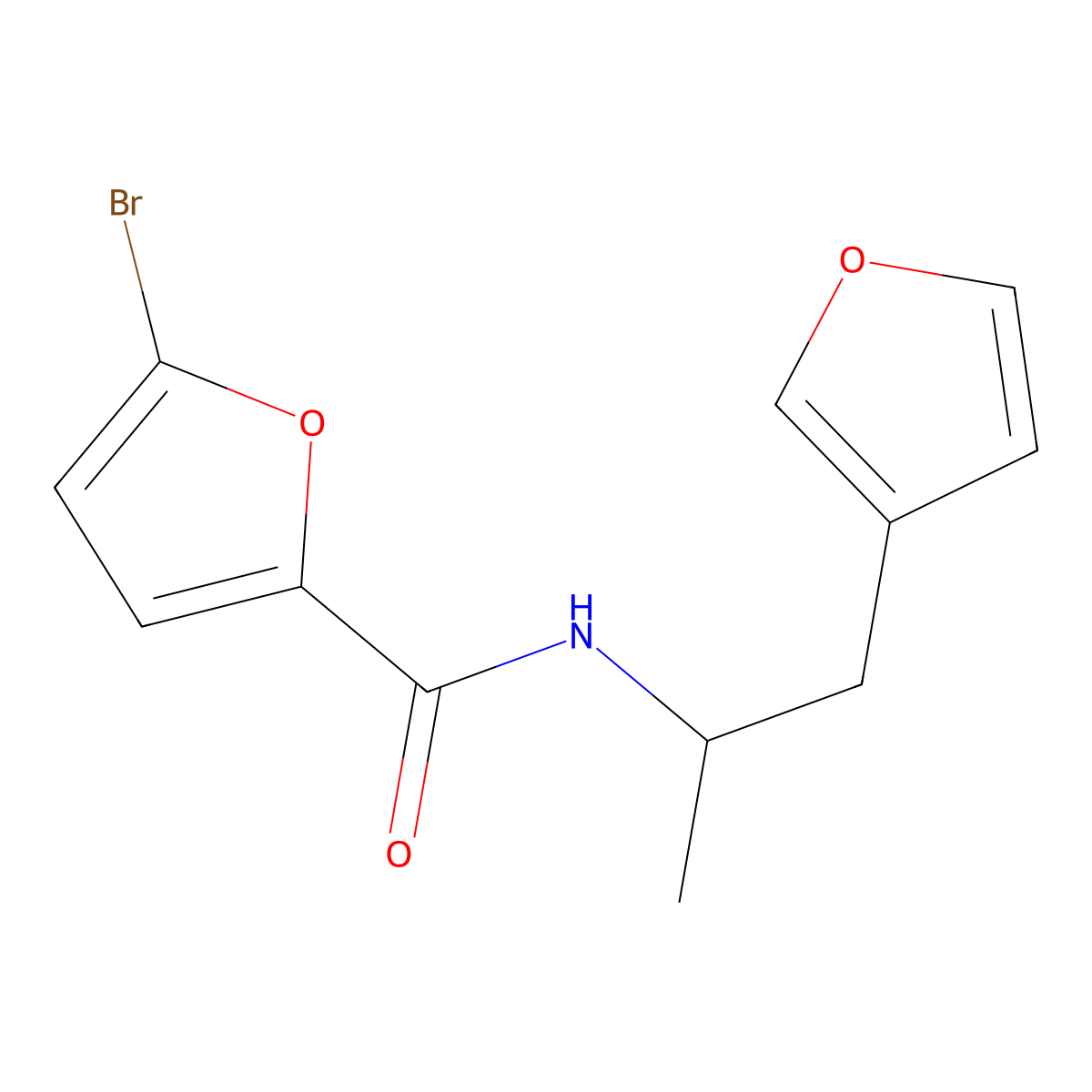 5-bromo-N-[1-(furan-3-yl)propan-2-yl]furan-2-carboxamide molecular structure, CAS 1788674-59-8