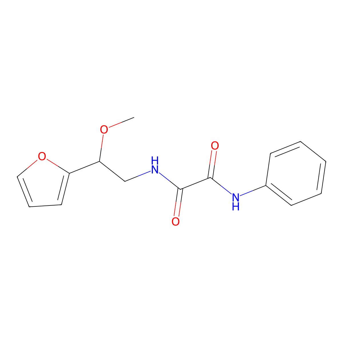 N1-(2-(furan-2-yl)-2-methoxyethyl)-N2-phenyloxalamide molecular structure, CAS 1788677-26-8