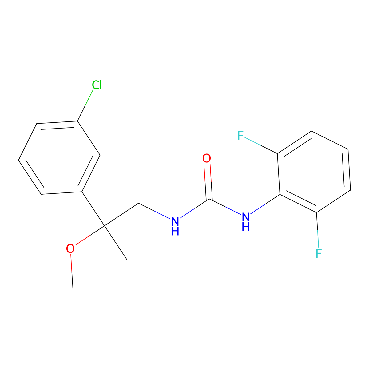1-(2-(3-Chlorophenyl)-2-methoxypropyl)-3-(2,6-difluorophenyl)urea molecular structure, CAS 1788677-86-0
