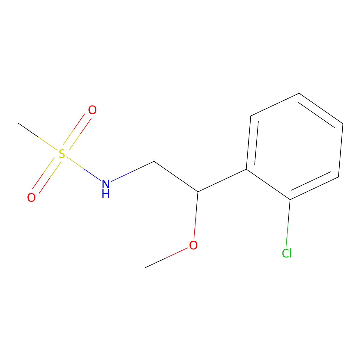 N-[2-(2-chlorophenyl)-2-methoxyethyl]methanesulfonamide molecular structure, CAS 1788677-97-3
