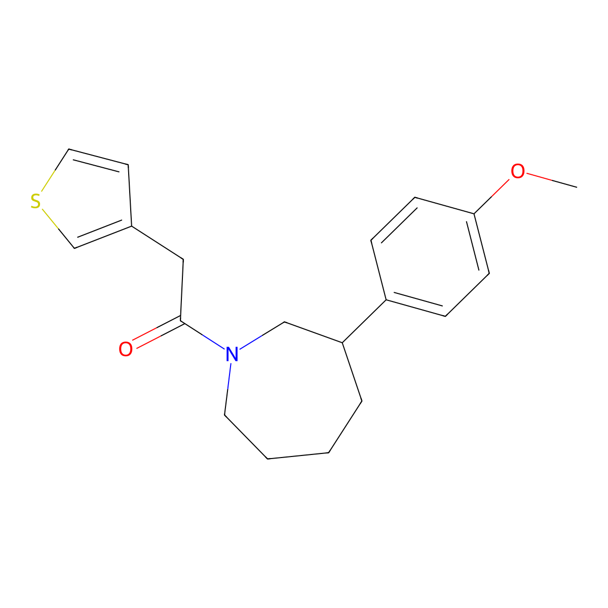 1-(3-(4-Methoxyphenyl)azepan-1-yl)-2-(thiophen-3-yl)ethanone molecular structure, CAS 1788678-18-1