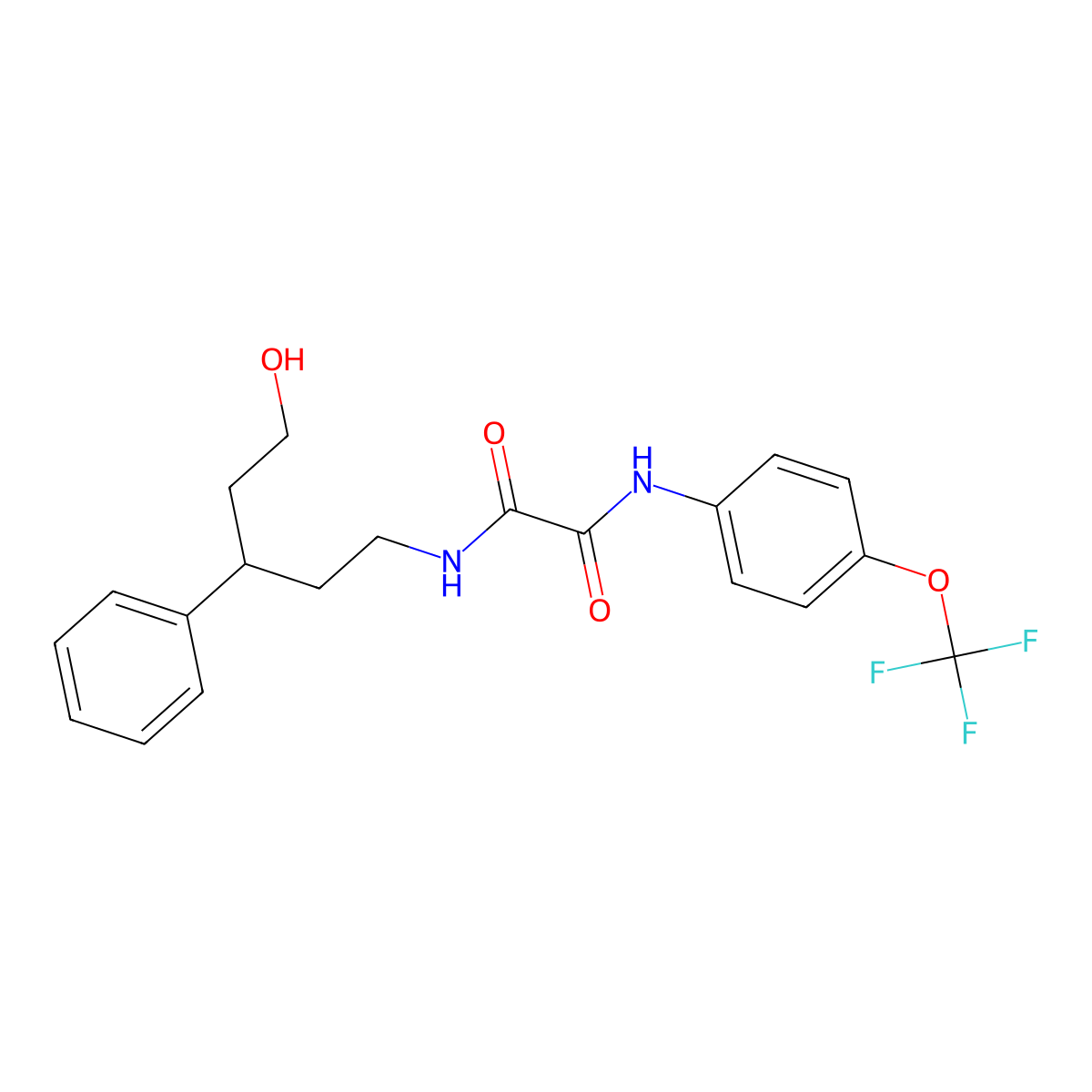 N1-(5-hydroxy-3-phenylpentyl)-N2-(4-(trifluoromethoxy)phenyl)oxalamide molecular structure, CAS 1788678-20-5