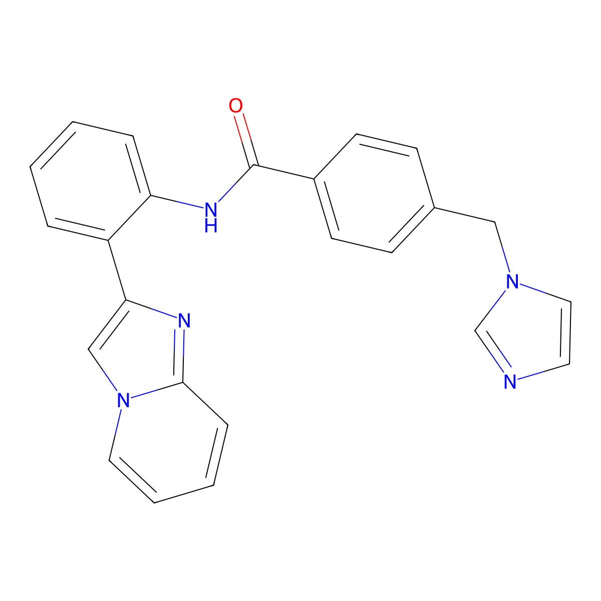 4-((1H-imidazol-1-yl)methyl)-N-(2-(imidazo[1,2-a]pyridin-2-yl)phenyl)benzamide molecular structure, CAS 1788678-42-1
