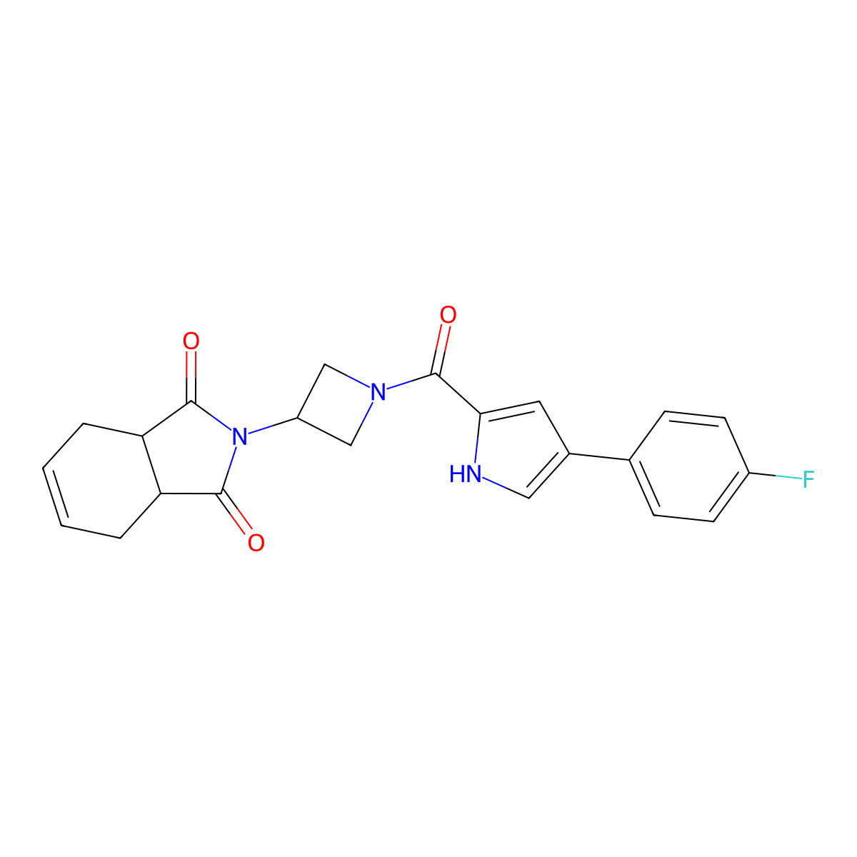 2-(1-(4-(4-fluorophenyl)-1H-pyrrole-2-carbonyl)azetidin-3-yl)-3a,4,7,7a-tetrahydro-1H-isoindole-1,3(2H)-dione molecular structure, CAS 1788680-07-8