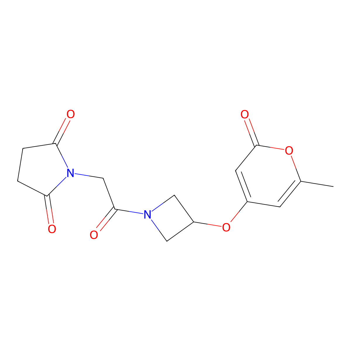 1-(2-(3-((6-methyl-2-oxo-2H-pyran-4-yl)oxy)azetidin-1-yl)-2-oxoethyl)pyrrolidine-2,5-dione molecular structure, CAS 1788680-14-7