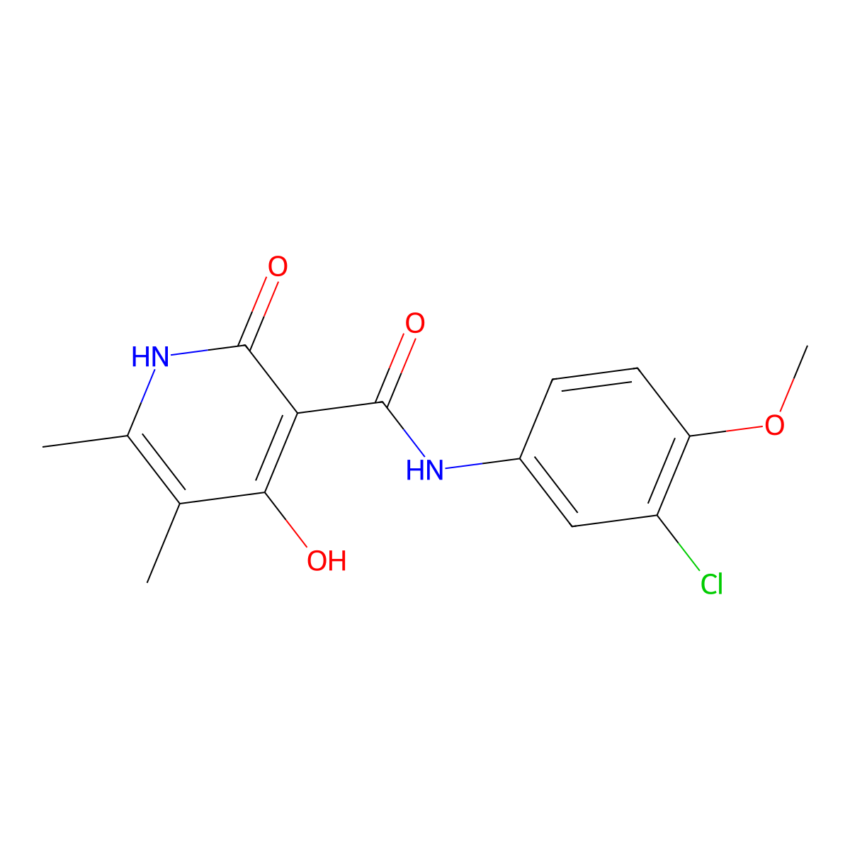 N-(3-chloro-4-methoxyphenyl)-2,4-dihydroxy-5,6-dimethylnicotinamide molecular structure, CAS 1788681-46-8