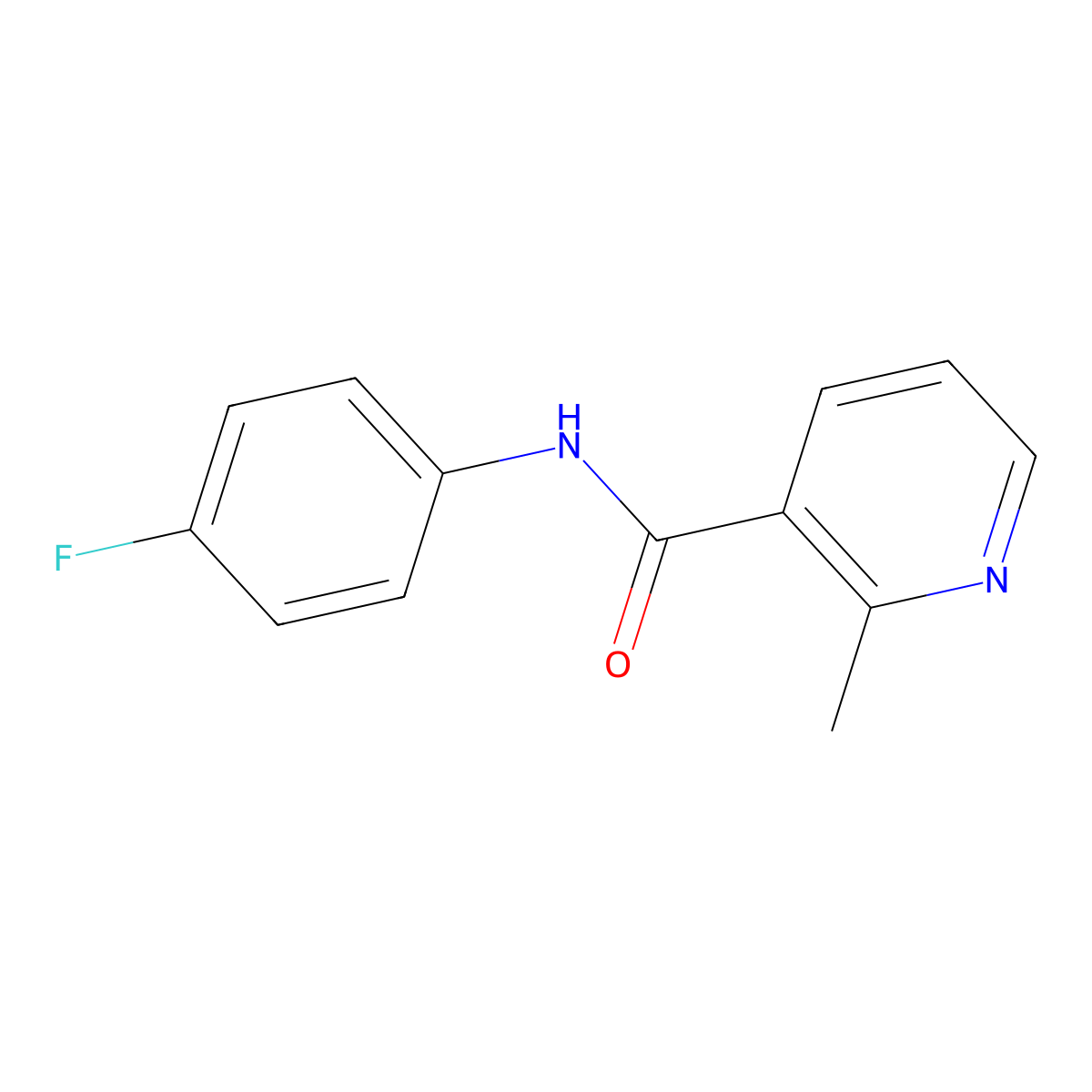 N-(4-Fluorophenyl)-2-methylpyridine-3-carboxamide molecular structure, CAS 1788756-21-7