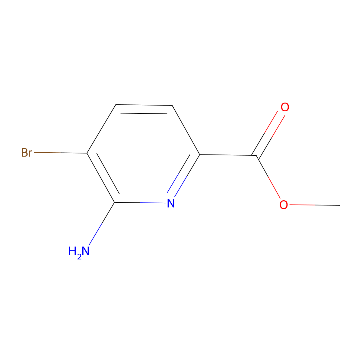 Methyl 6-amino-5-bromopicolinate molecular structure, CAS 178876-82-9