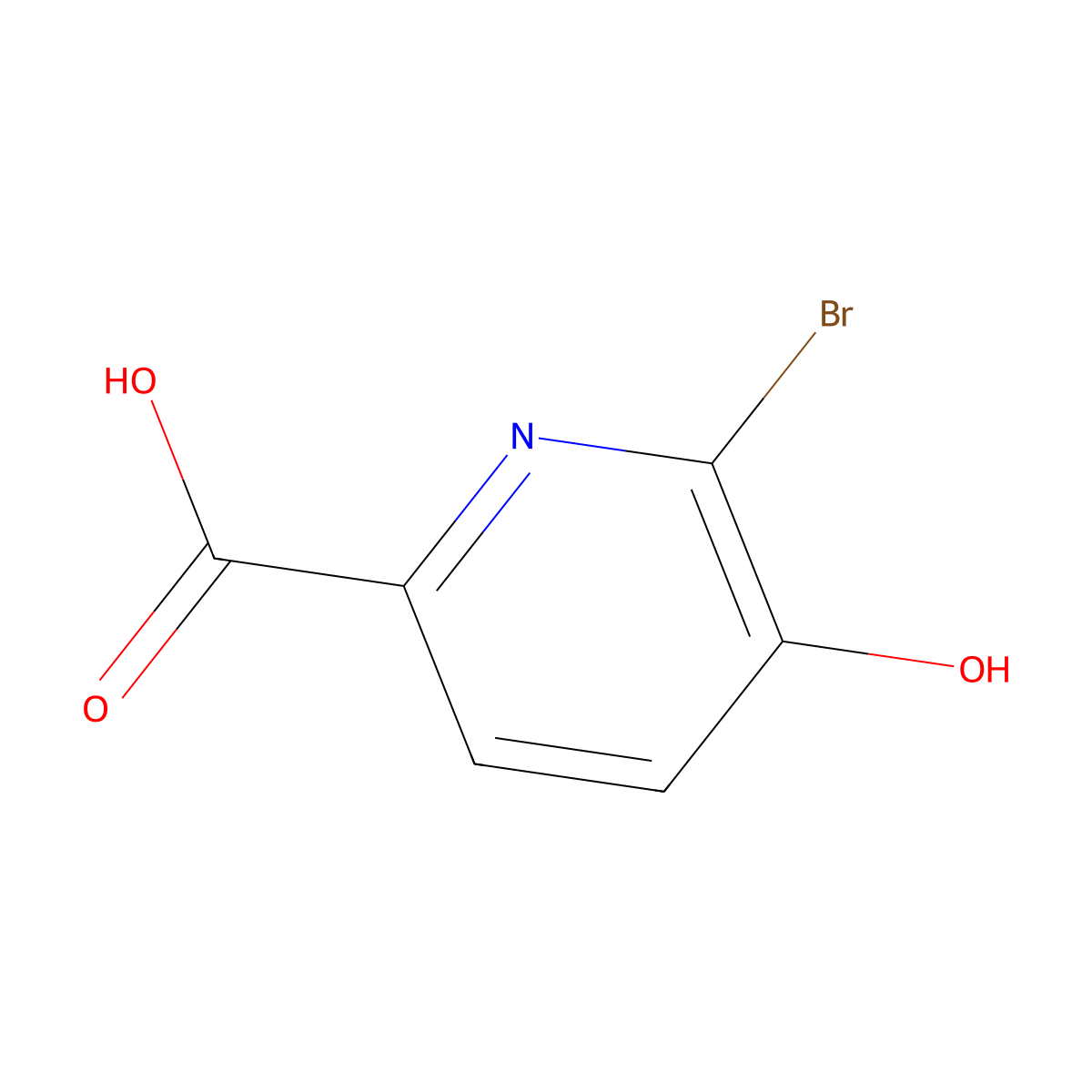 6-Bromo-5-hydroxypicolinic acid molecular structure, CAS 178876-92-1