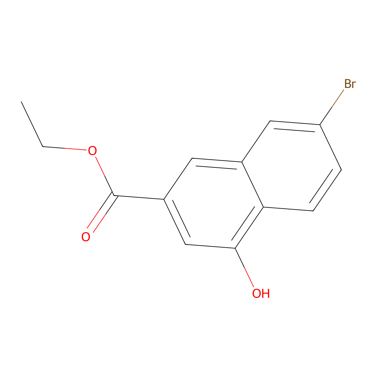 Ethyl 7-bromo-4-hydroxy-2-naphthoate molecular structure, CAS 178876-99-8
