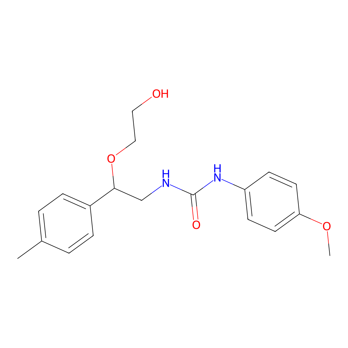 1-(2-(2-Hydroxyethoxy)-2-(p-tolyl)ethyl)-3-(4-methoxyphenyl)urea molecular structure, CAS 1788769-45-8