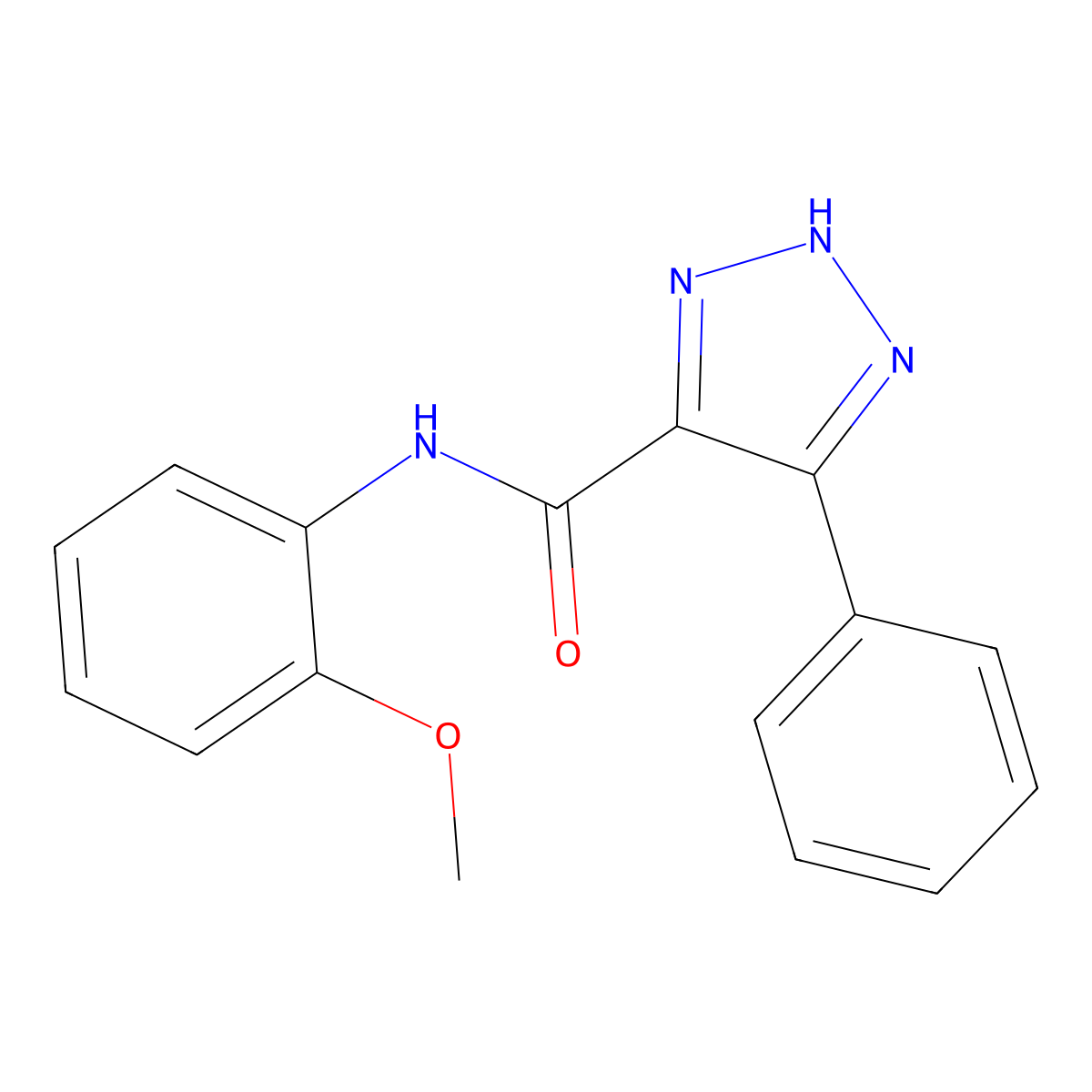 N-(2-methoxyphenyl)-4-phenyl-1H-1,2,3-triazole-5-carboxamide molecular structure, CAS 1788769-86-7