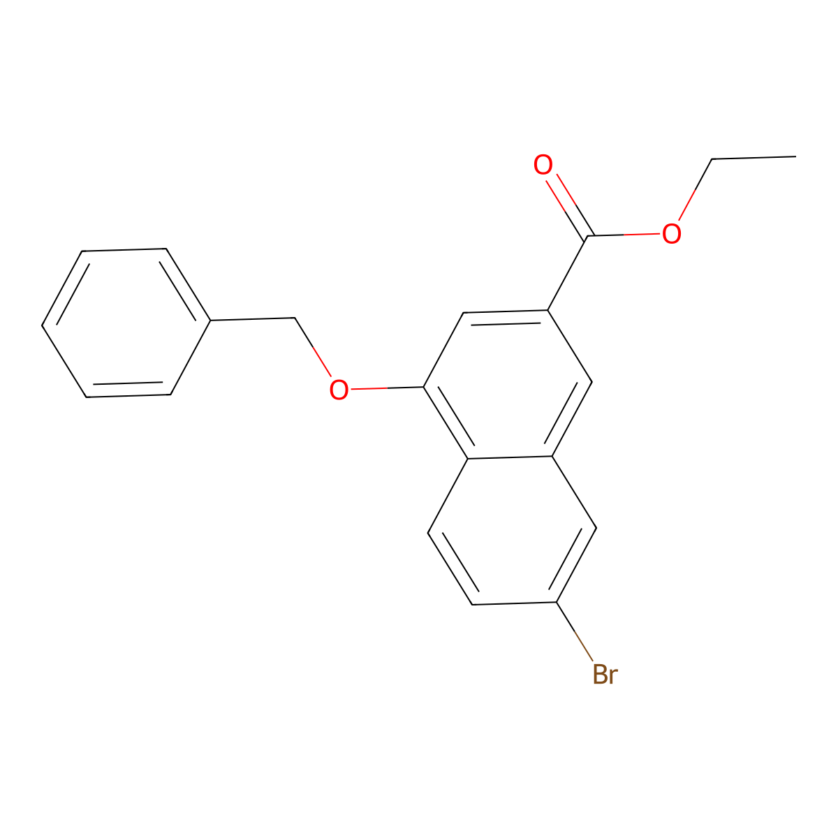 Ethyl 4-(benzyloxy)-7-bromo-2-naphthoate molecular structure, CAS 178877-03-7