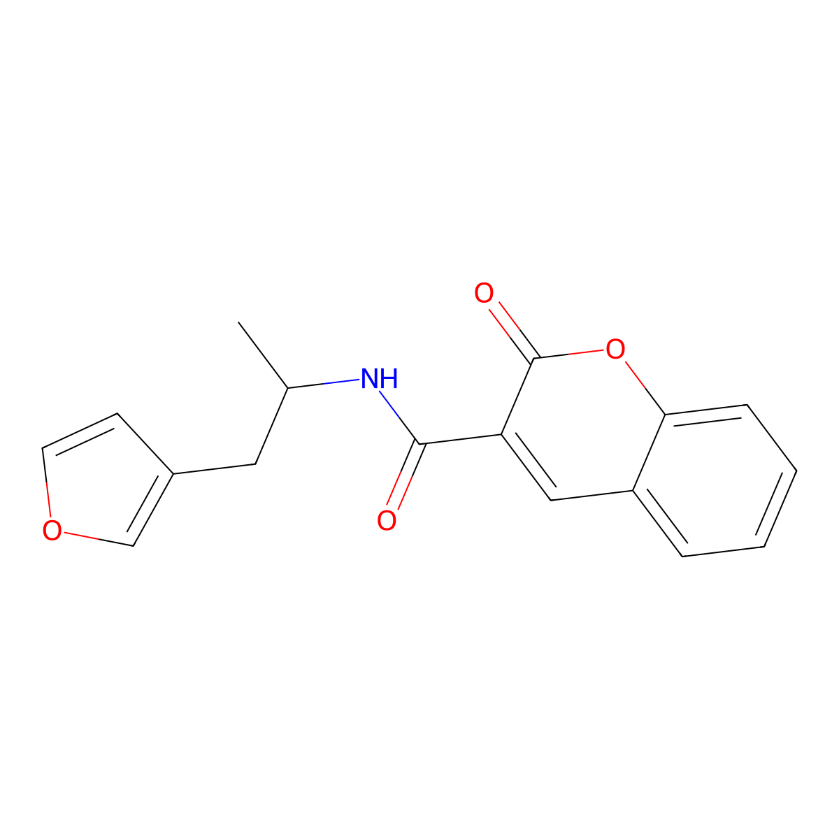 N-(1-(furan-3-yl)propan-2-yl)-2-oxo-2H-chromene-3-carboxamide molecular structure, CAS 1788770-40-0