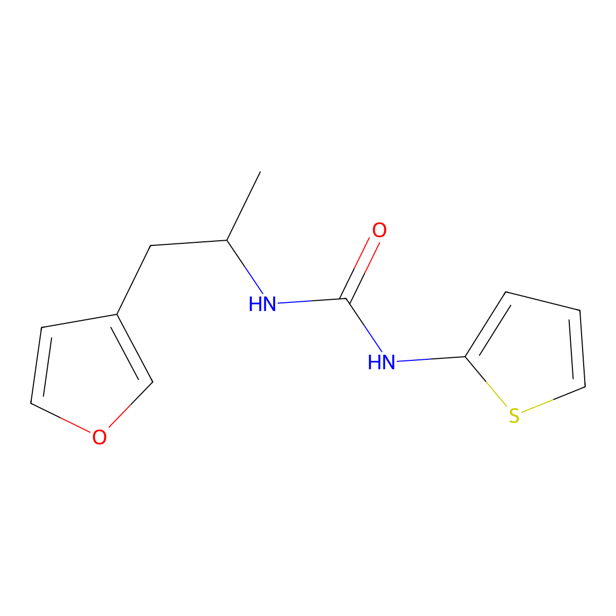 1-[1-(Furan-3-yl)propan-2-yl]-3-(thiophen-2-yl)urea molecular structure, CAS 1788770-57-9