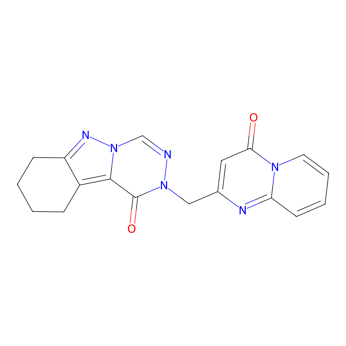 2-((4-oxo-4H-pyrido[1,2-a]pyrimidin-2-yl)methyl)-7,8,9,10-tetrahydro-[1,2,4]triazino[4,5-b]indazol-1(2H)-one molecular structure, CAS 1788770-91-1
