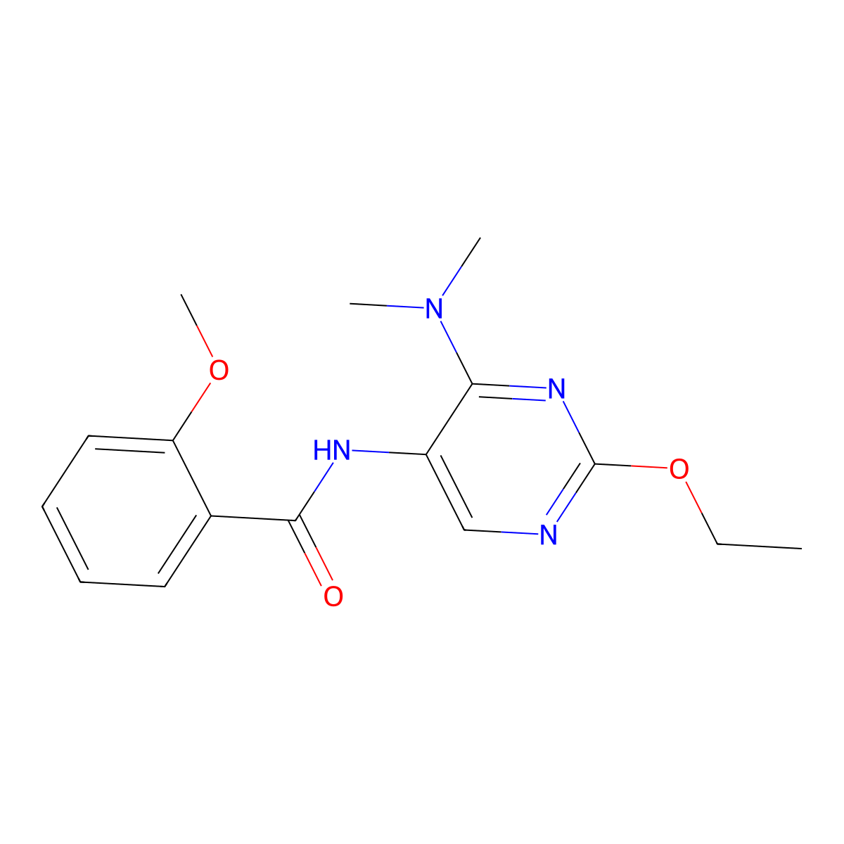 N-[4-(dimethylamino)-2-ethoxypyrimidin-5-yl]-2-methoxybenzamide molecular structure, CAS 1788772-85-9