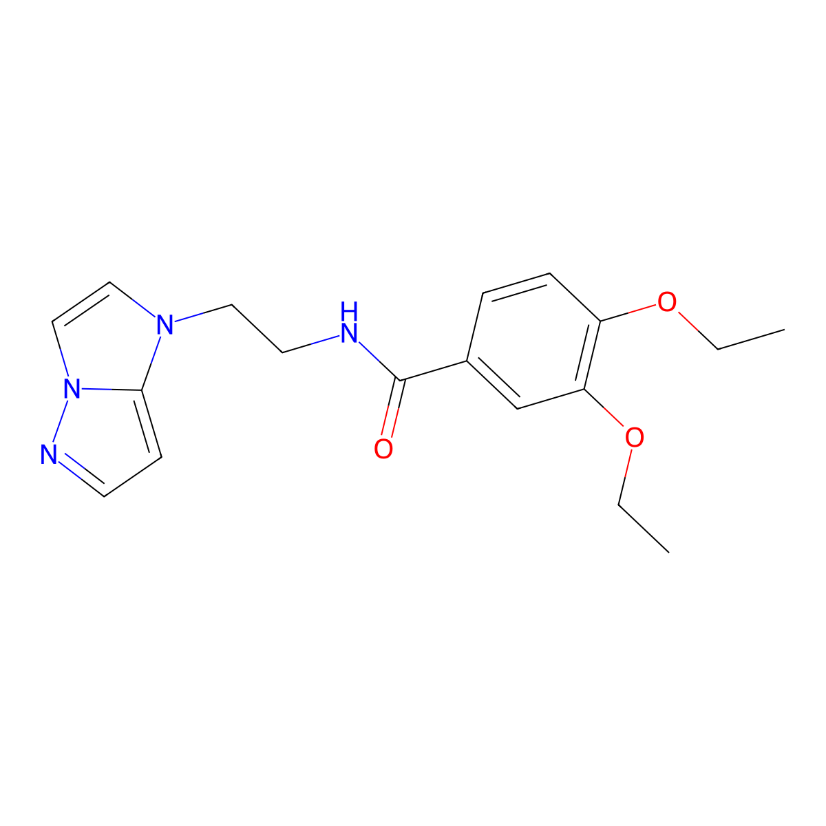 N-(2-(1H-imidazo[1,2-b]pyrazol-1-yl)ethyl)-3,4-diethoxybenzamide molecular structure, CAS 1788773-23-8