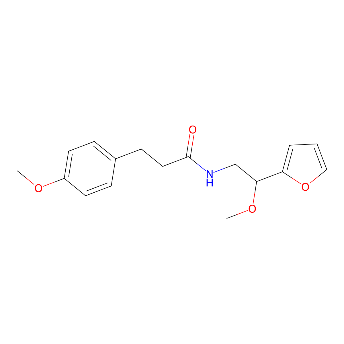 N-[2-(furan-2-yl)-2-methoxyethyl]-3-(4-methoxyphenyl)propanamide molecular structure, CAS 1788784-03-1