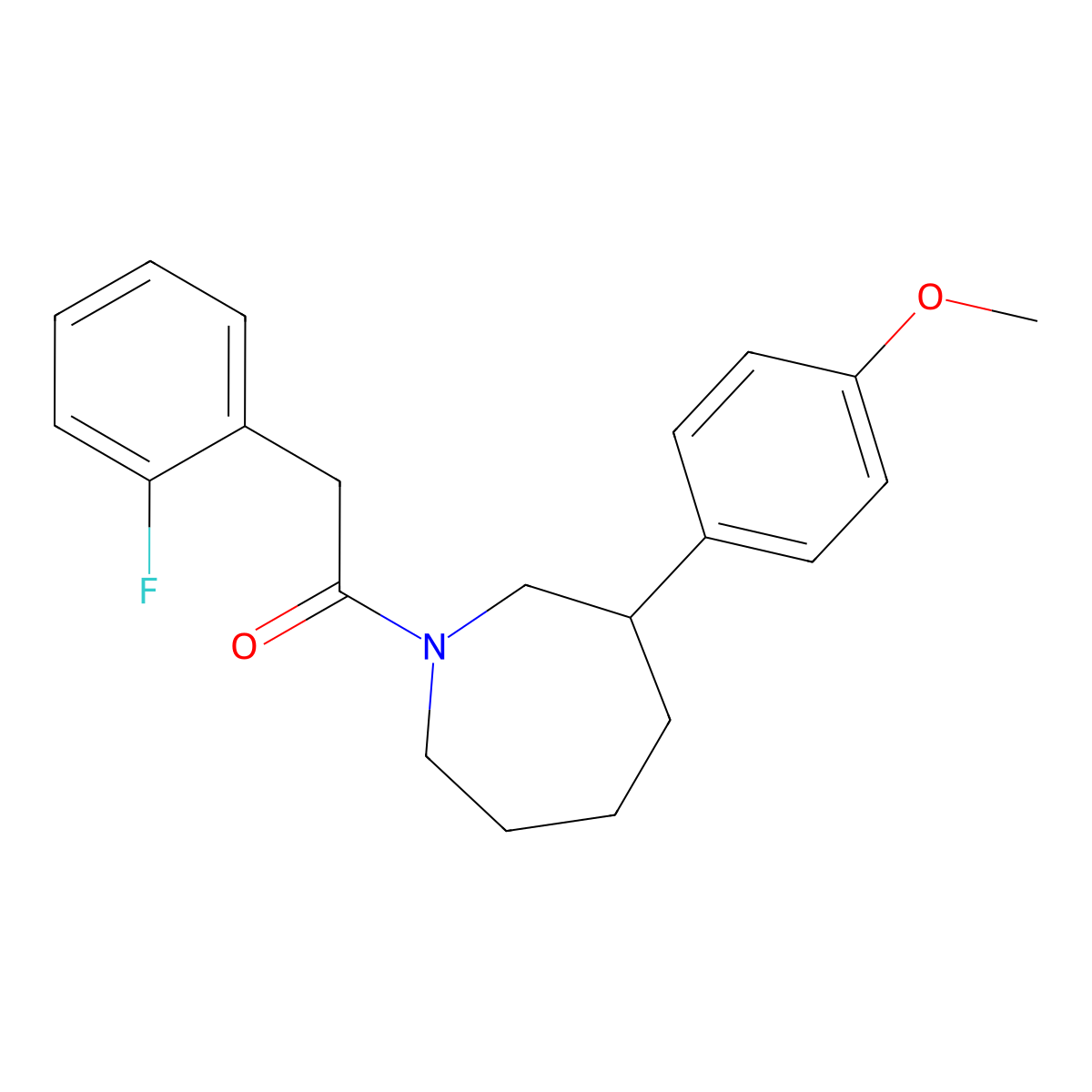 2-(2-Fluorophenyl)-1-(3-(4-methoxyphenyl)azepan-1-yl)ethanone molecular structure, CAS 1788784-63-3