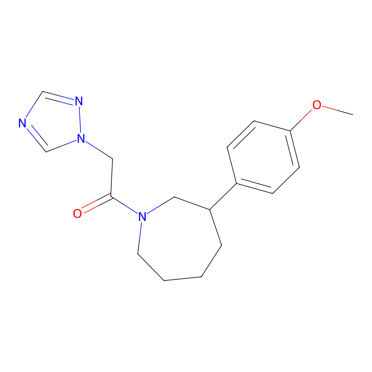 1-(3-(4-methoxyphenyl)azepan-1-yl)-2-(1H-1,2,4-triazol-1-yl)ethanone molecular structure, CAS 1788784-69-9