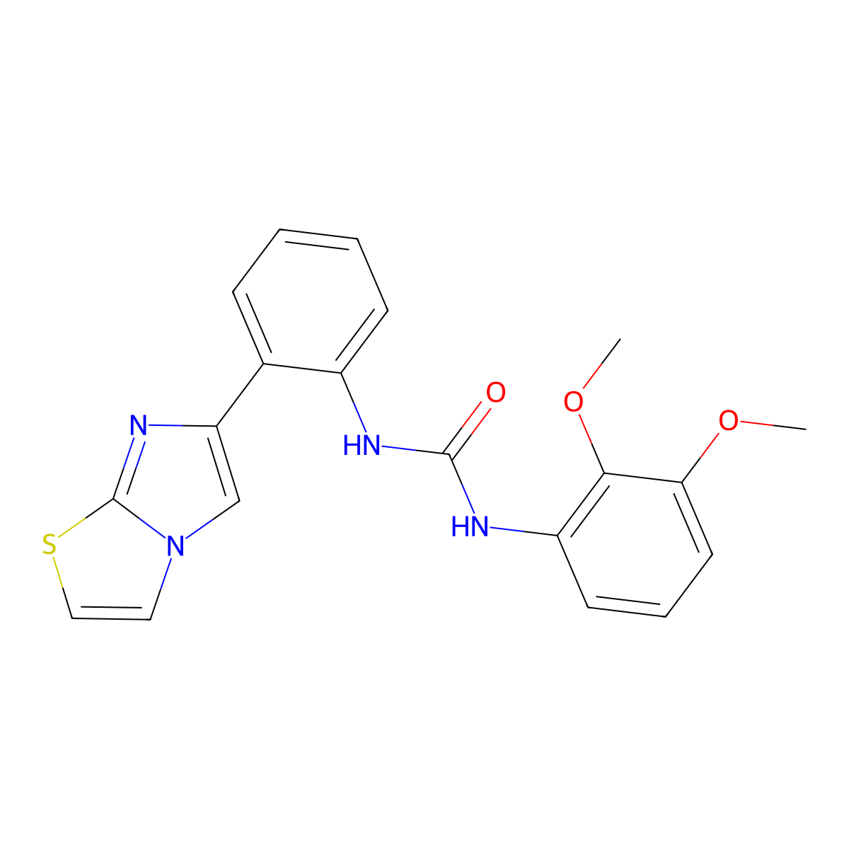 1-(2,3-Dimethoxyphenyl)-3-(2-(imidazo[2,1-b]thiazol-6-yl)phenyl)urea molecular structure, CAS 1788784-83-7
